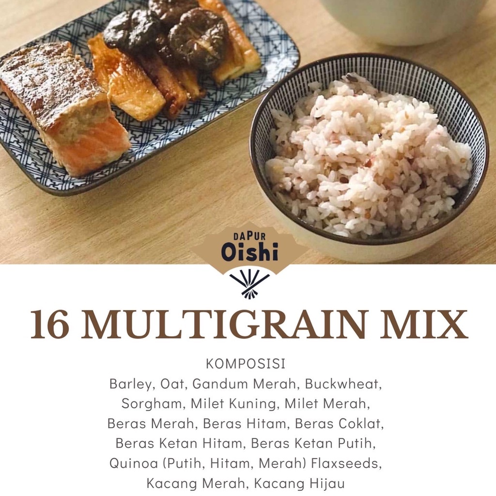 Jual [ 2 kg / 5kg ] 16 Multigrain Rice mix [ HALAL ]| Dapur Oishi ...
