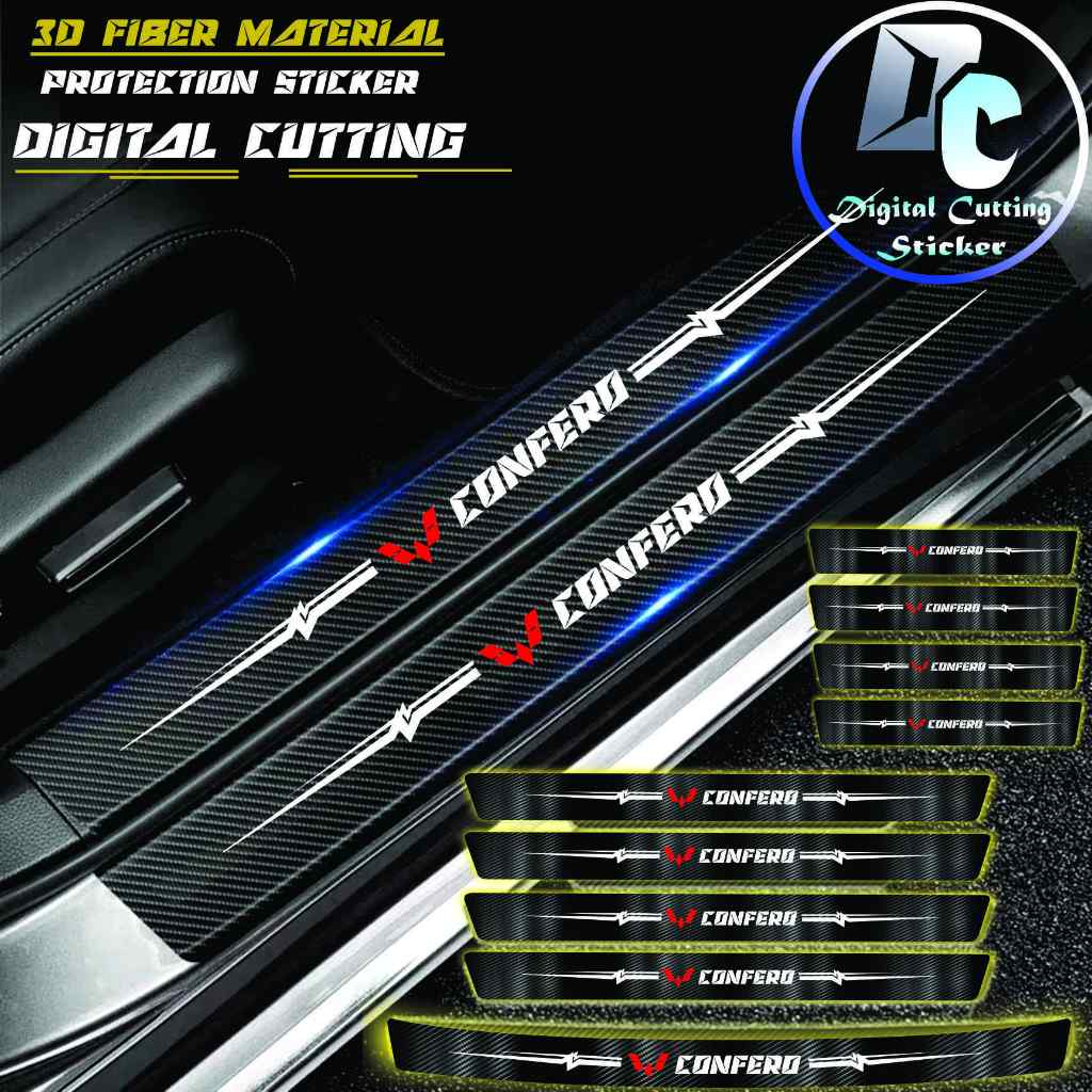 Jual Sticker Sillplate Carbon D Mobil Confero Sticker Stiker Sill Plate Karbon D Mobil Wuling