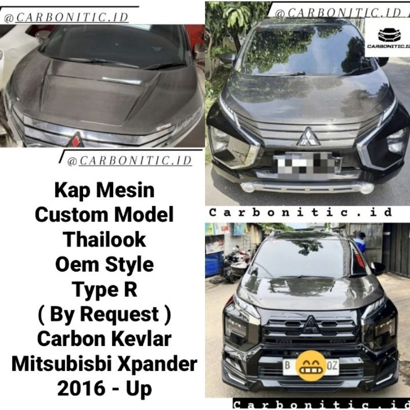 Jual Kap Mesin Custom Model Request Mitsubishi Xpander 2016 - Now ...