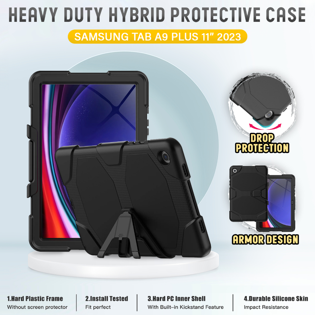 Jual Samsung Galaxy Tab A9+ 11 2023 Rugged Case Survival Casing ...