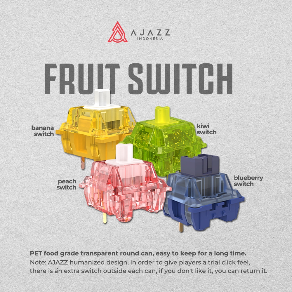 Jual Ajazz Diced Fruit Switch 45+1 PCS | Shopee Indonesia