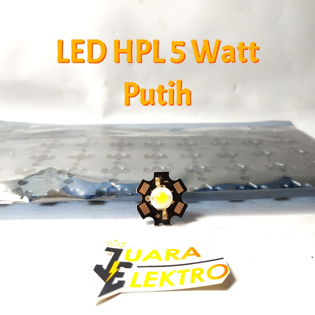 Jual LED HPL 5 Watt Putih + Heatsink PCB | LAMPU LED HPL Putih 5 Watt