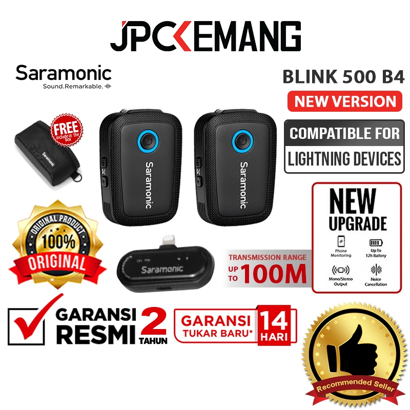 Jual Saramonic Blink 500 B4 New Version Lightning Wireless Mic Blink500