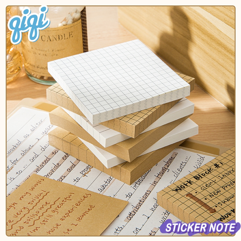 Jual Sticky Notes Book Catatan Memo White Retro Memopad Sticker Notes ...