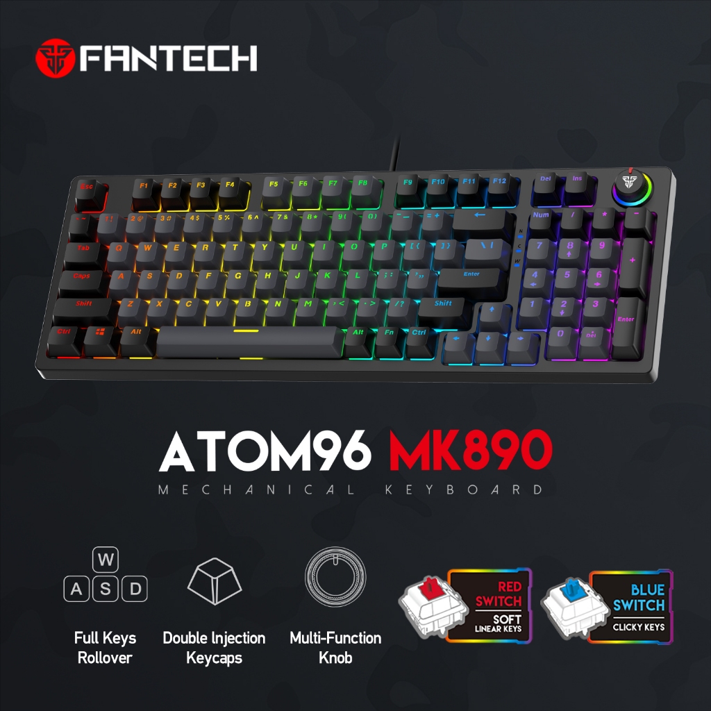 Jual Fantech MK890 ATOM 96 MECHANICAL KEYBOARD | Shopee Indonesia
