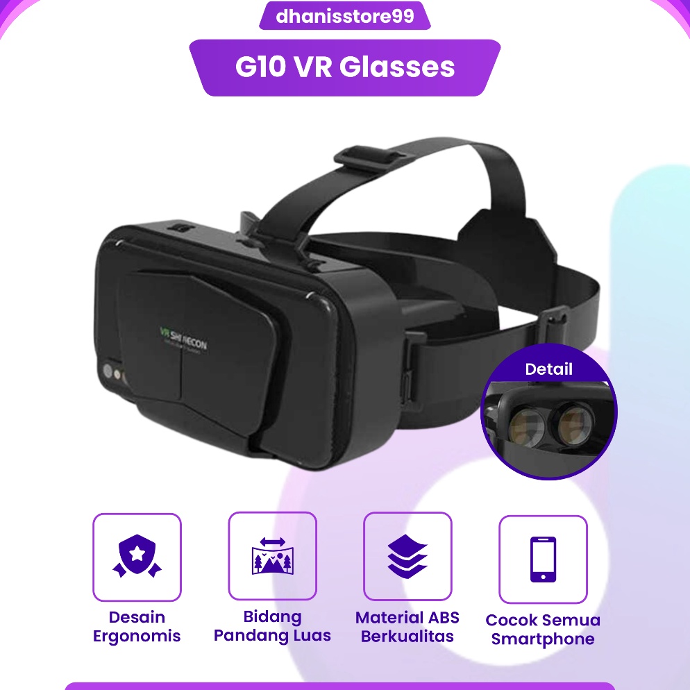 Jual KODE B6Y4 Kacamata 3D VR Box IMAX Giant Screen Virtual Reality