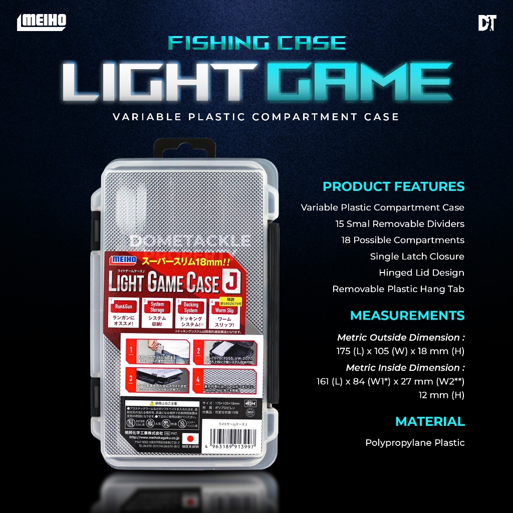 Jual KOTAK PANCING MEIHO LIGHT GAME CASE J TACKLE BOX PART KOTAK