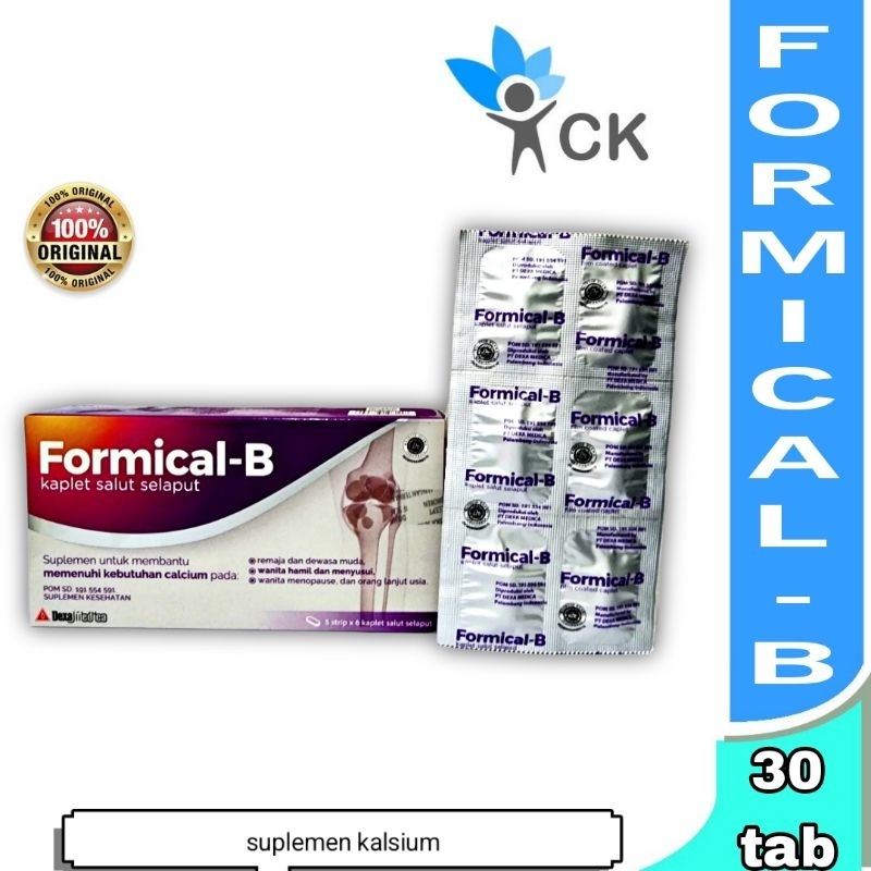 Jual FORMICAL B BOX ISI 30 Suplemen Kalsium Ibu Hamil Dan Remaja ...