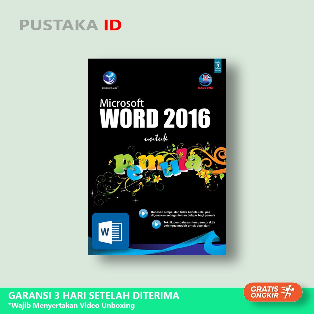 Jual Buku Microsoft Word 2016 Untuk Pemula - Original | Shopee Indonesia