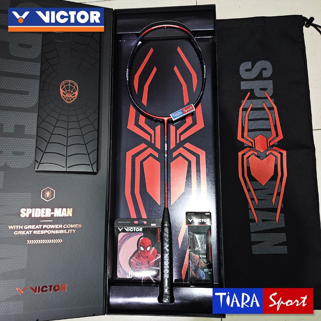 Jual Raket VICTOR Spiderman GB - Red - 4U G5 Badminton Spider Man ...