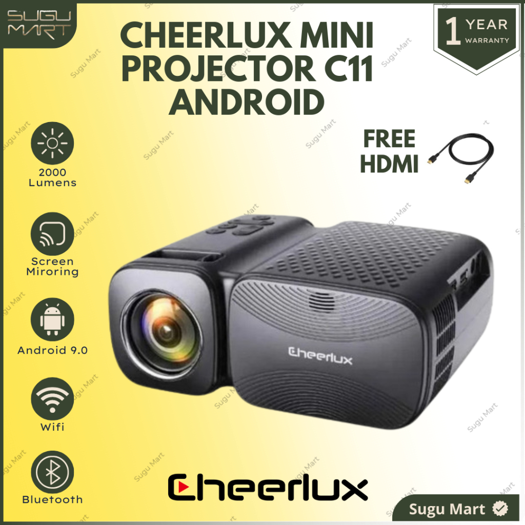 Jual Proyektor Cheerlux C11 Wifi 2600 Lumens 1080P | Proyektor Mini ...
