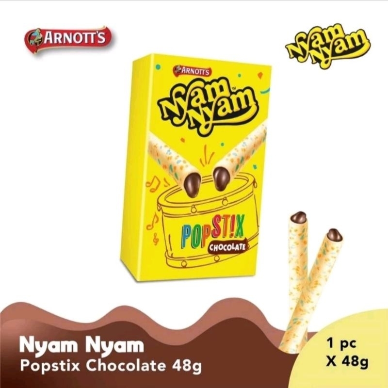 Jual Nyam Nyam Smiley Popstix Pop Stix Popstick Sandwich Chocolate ...
