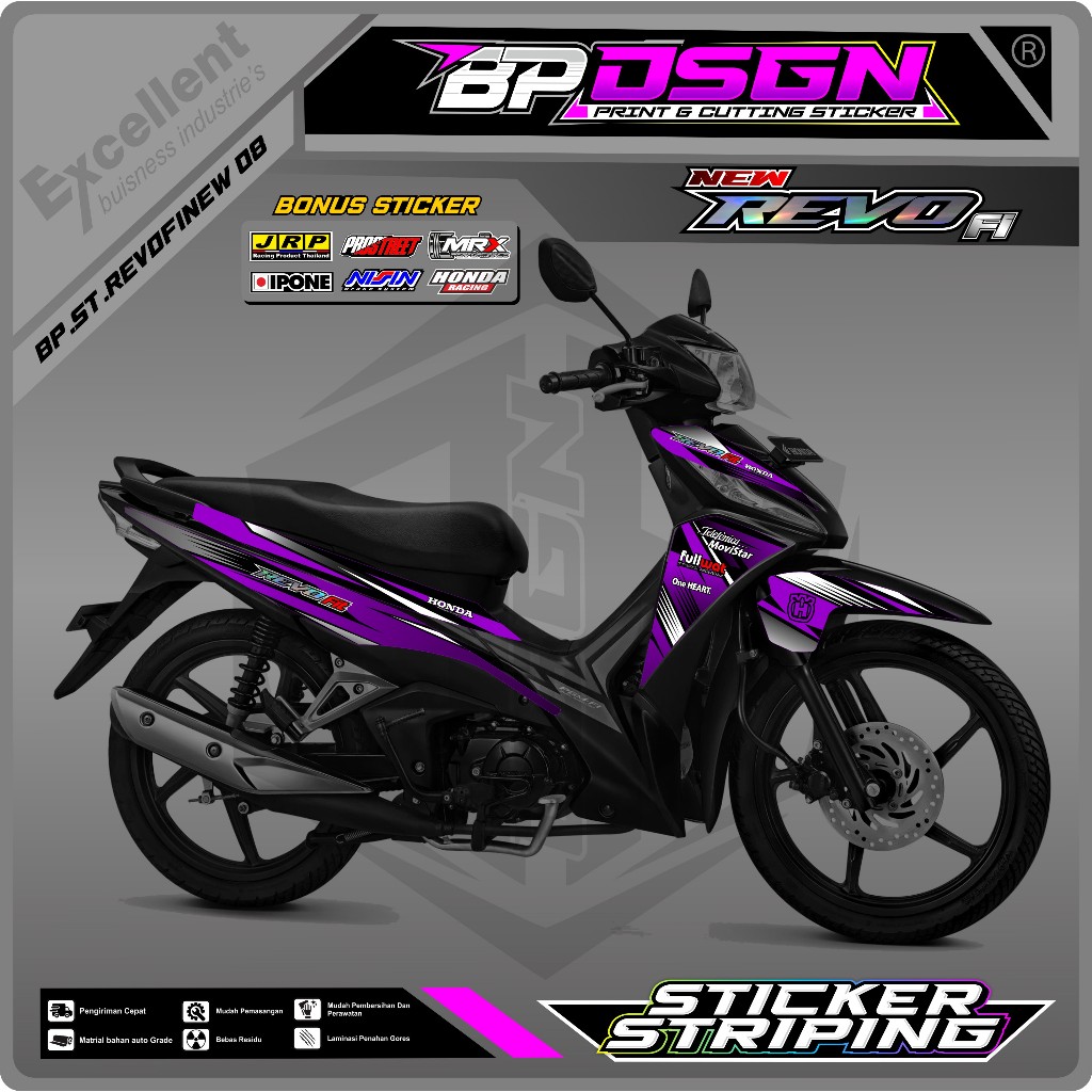 Jual Sticker Striping Revo Fi New Revo Fit Injeksi Desain Racing Limited Edition Striping