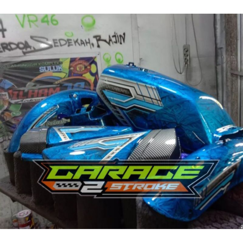 Jual Tangki Set Body Set Yamaha Rx King Biru Diamond Carbon | Shopee ...