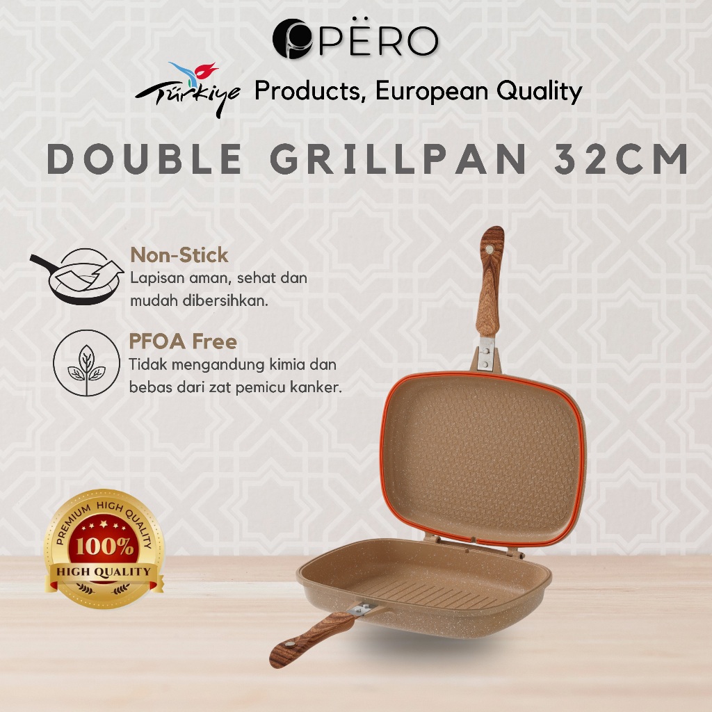 Jual Pero Doa Jumbo Double Grill 32 Oven Effect / Double Grill Pan