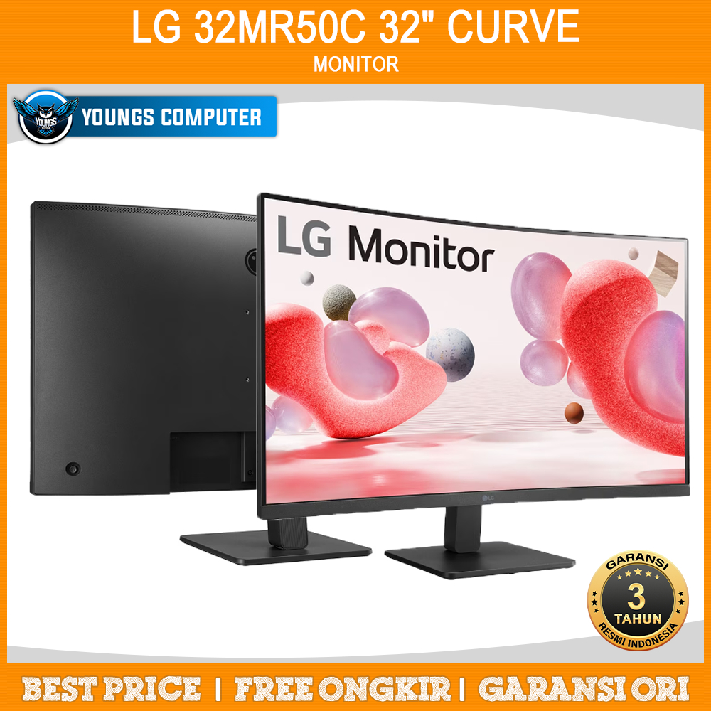 Jual MONITOR LG 32MR50C 32" CURVE Full HD Curved Monitor with AMD