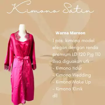 Kimono Satin Velvet Bride Wedding Pengantin Elegan