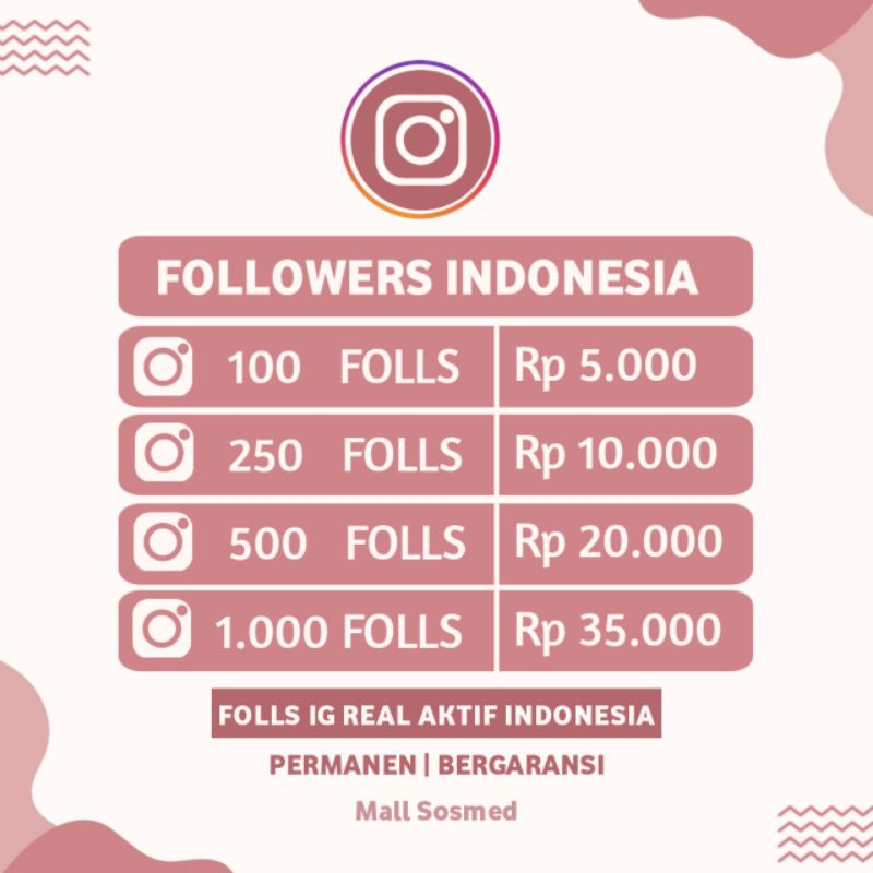 Jual Follower Real Aktif Indonesia Followers Permanen Termurah Proses ...