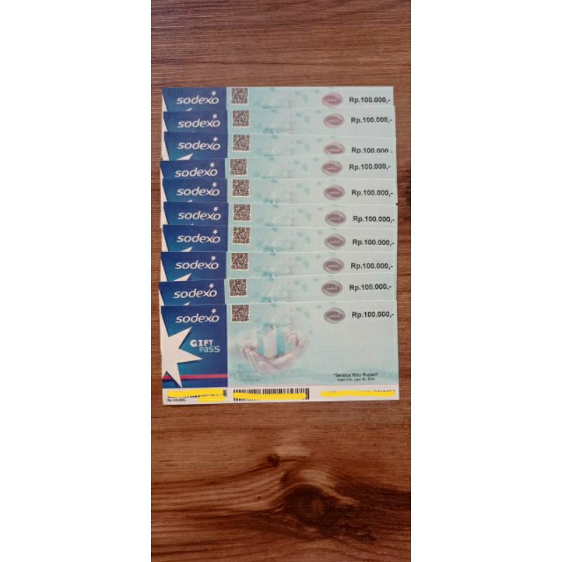 Jual Voucher Sodexo Gift Voucher Pecahan 100.000 Seratus Ribu Harga ...