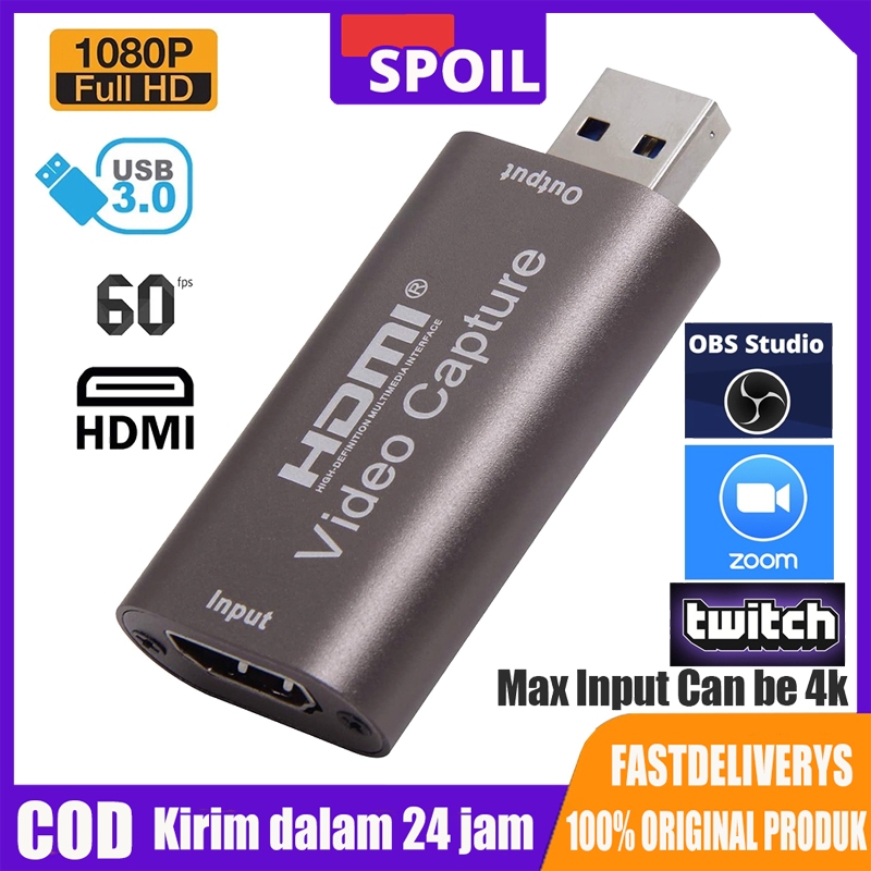 Jual SPOIL Mini Video Card Capture Grabber Multimedia HD Video Cards ...