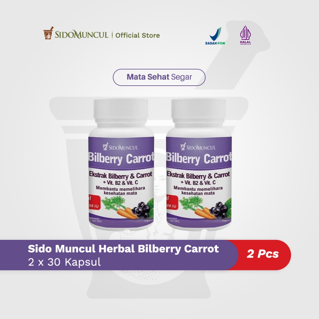 Jual Sido Muncul Herbal Bilberry Carrot 2btl Membantu Memelihara