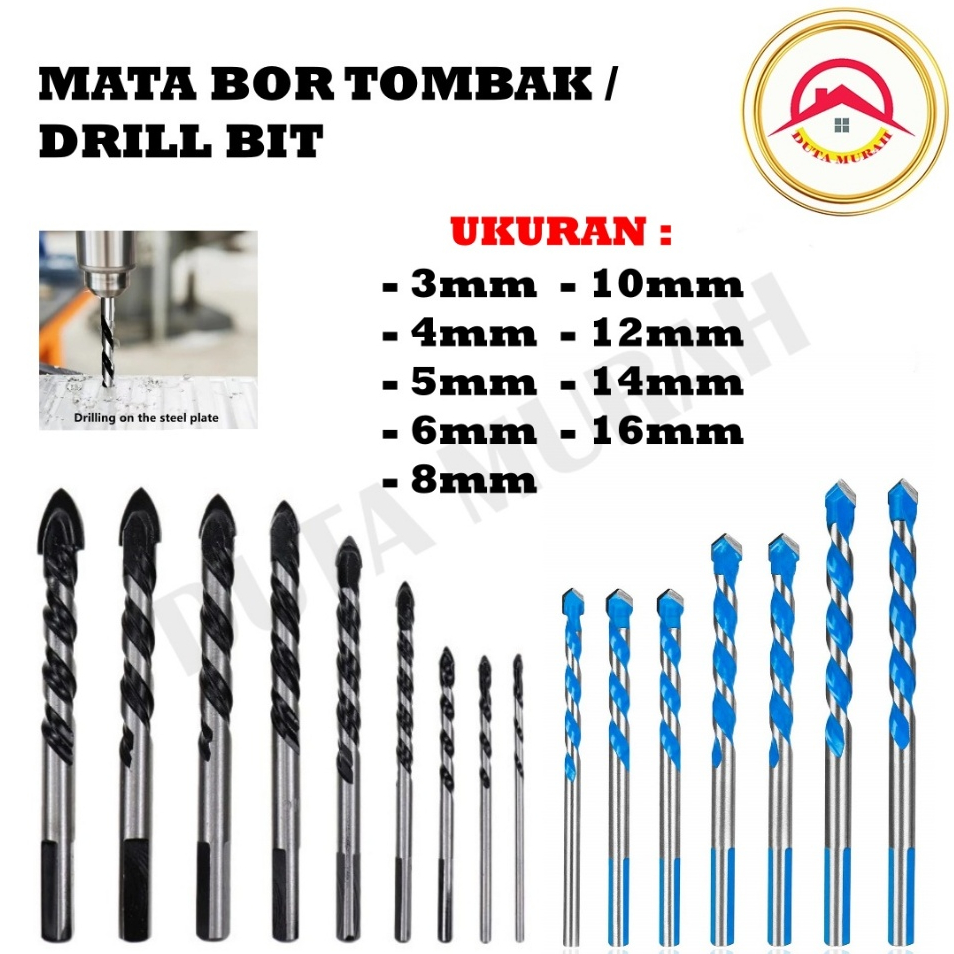 Jual Mata Bor Tombak Kaca Keramik Granit Porselin Kaca Segitiga Tile Drill Bits 3 16 Mm