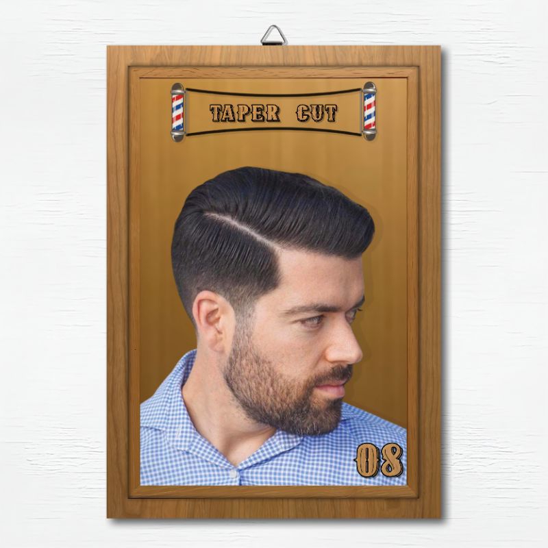 Jual Poster Kayu Barbershop 2024 Model Rambut Terbaru Hiasan Dinding Pangkas Rambut Dekorasi Hd 