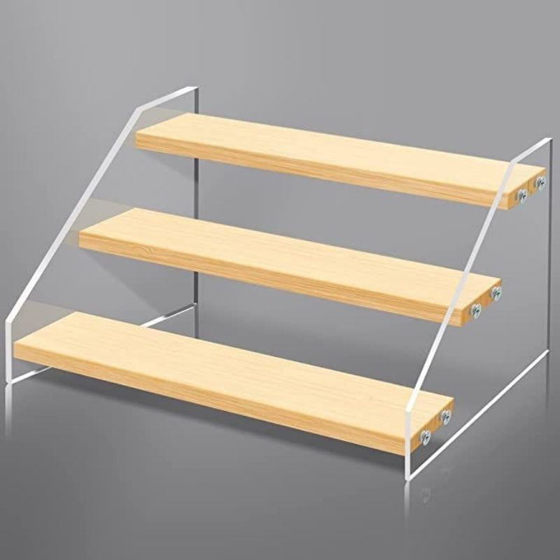 Jual Rak susun 3 akrilik kcl/Rak kosmetik Rak parfum/Rak storage ...