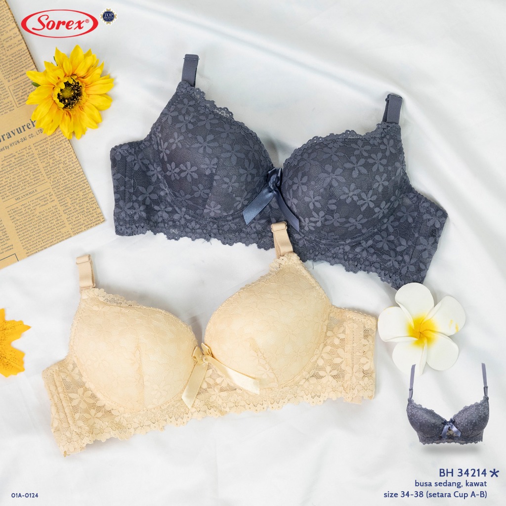 Jual Bra bh Kawat renda 34214 Sorex | Shopee Indonesia