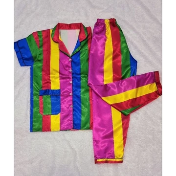 Set Piyama Dewasa Wanita Piyama Satin Wanita Piyama Wanita Lengan Pendek