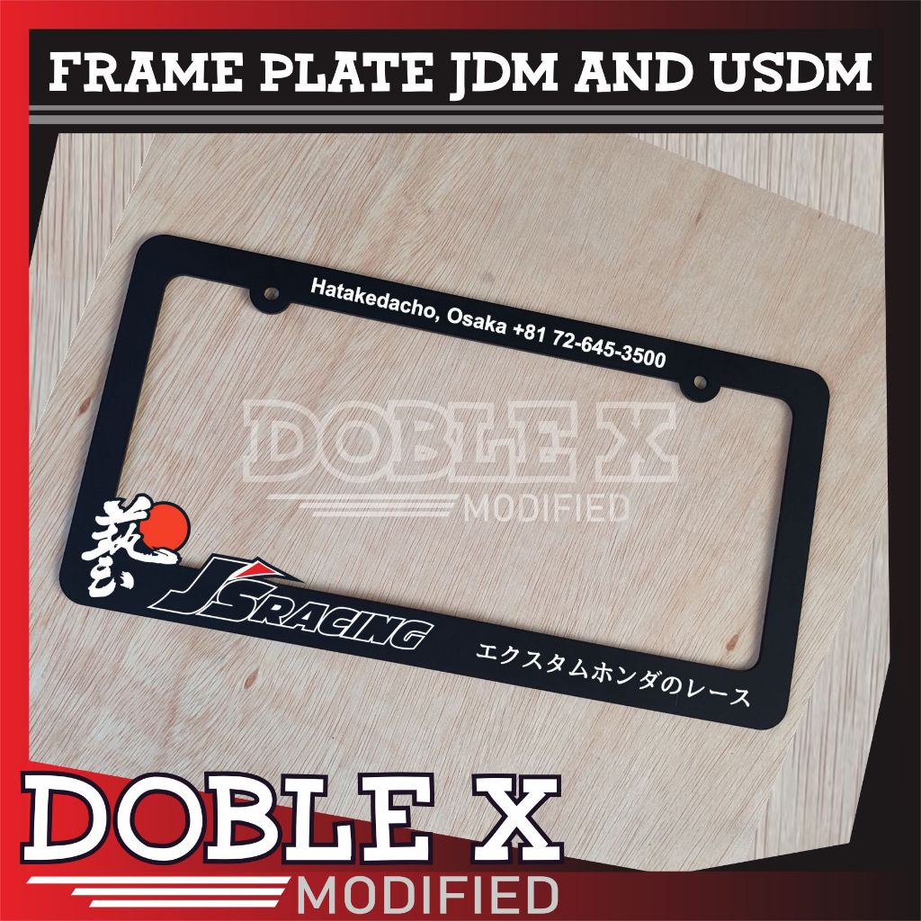 Jual FRAME LICENSE PLAT CUSTOME JDM FUN HONDA JS RACING | Shopee Indonesia