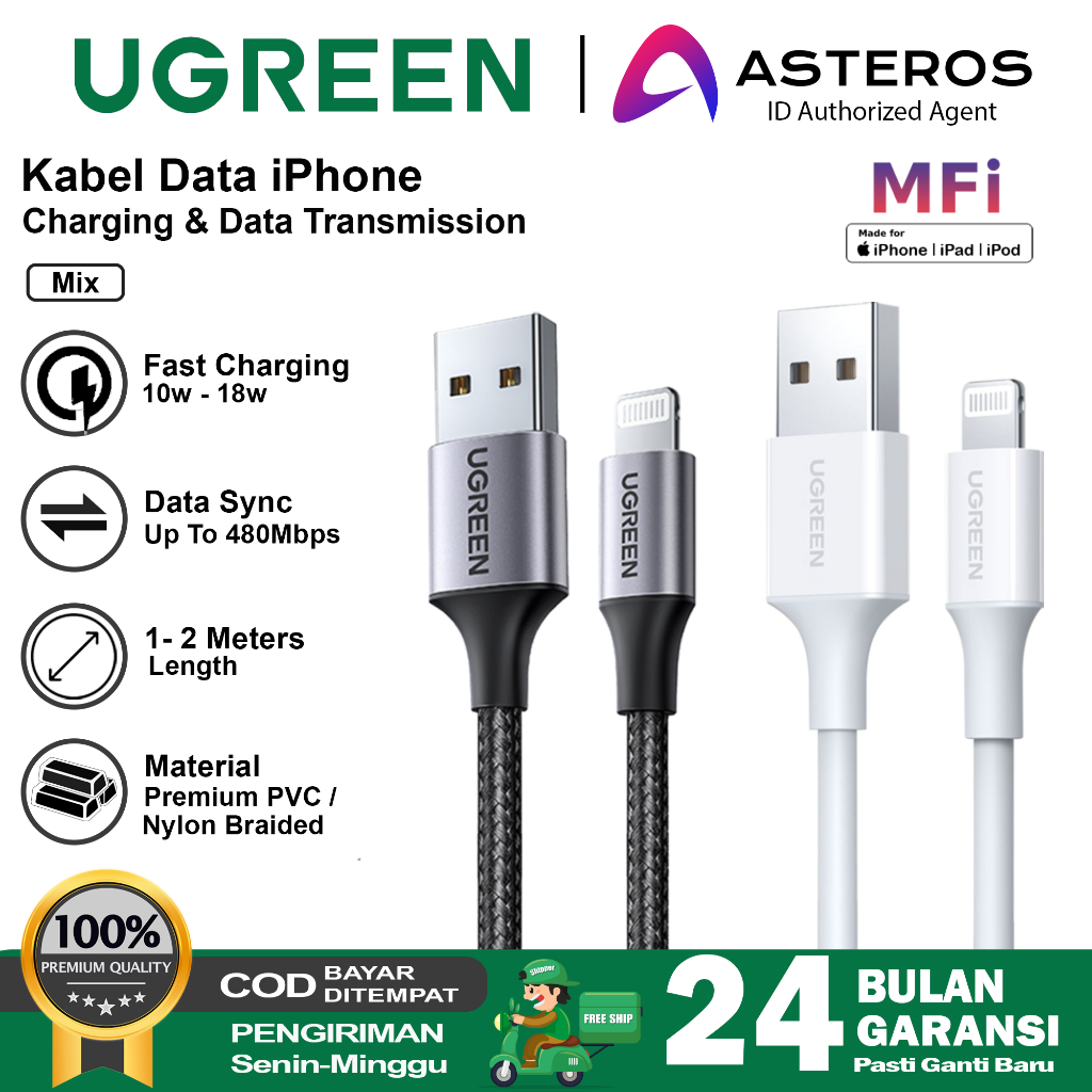 Confezione 3 Cavi USB - IPhone Da 6 Piedi (1.8m) Per Ricarica E Sincronizzazione - Foto 3