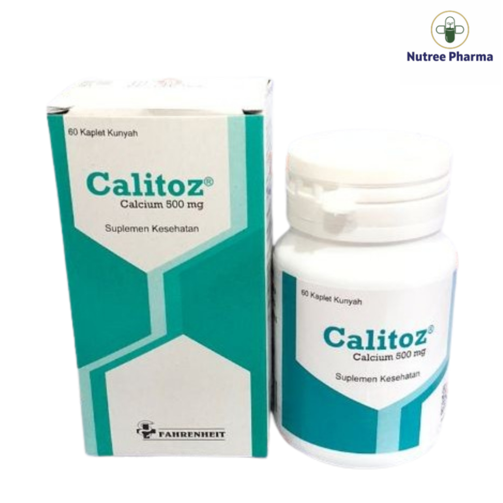Jual ⚡MURAH & DIJAMIN ORI⚡ CALOS | CALITOZ CALCIUM TABLET 500 MG - ISI ...