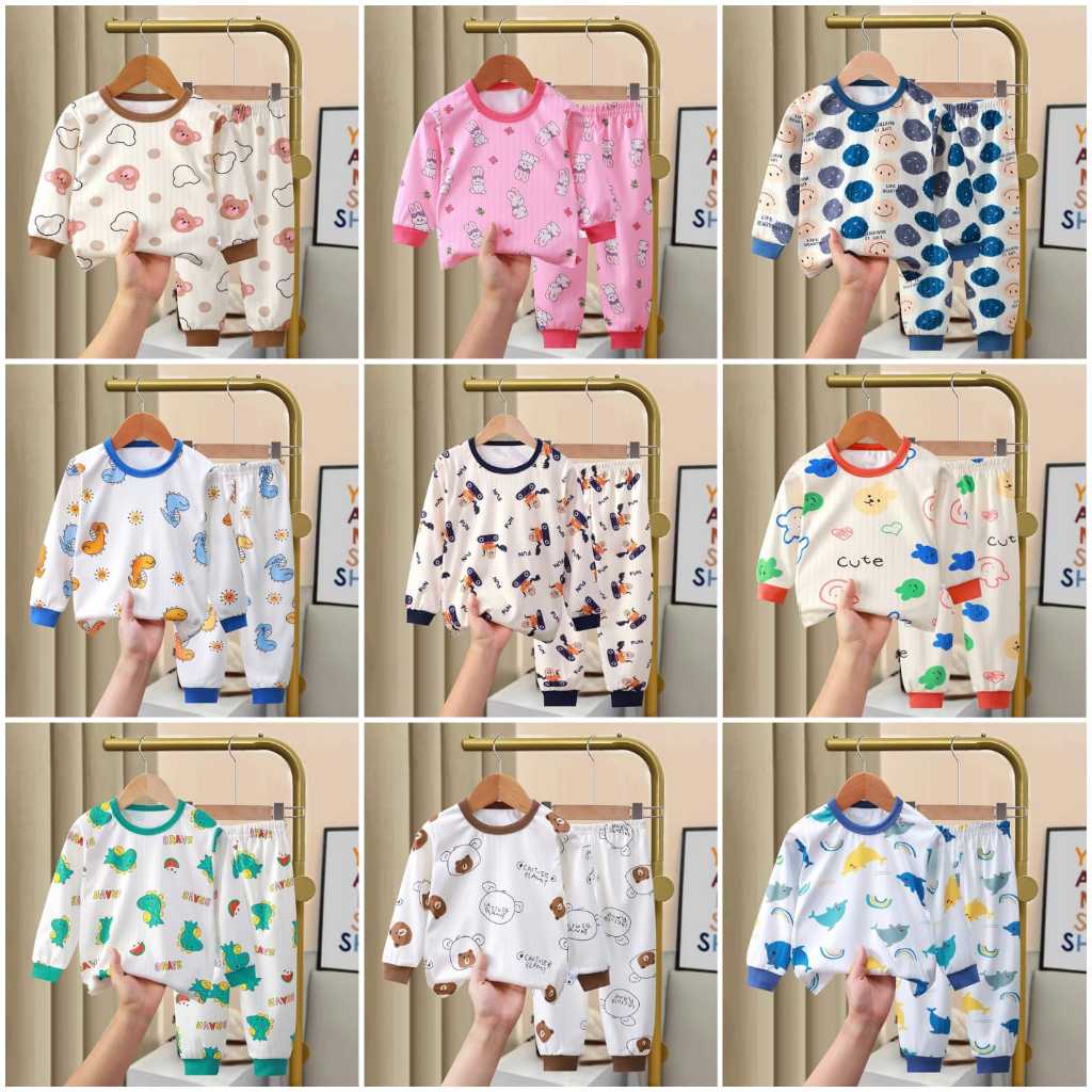 Jual PROMO 7.7 heybaby SET PIYAMA FLINTS EBV Baju Tidur Anak Setelan ...