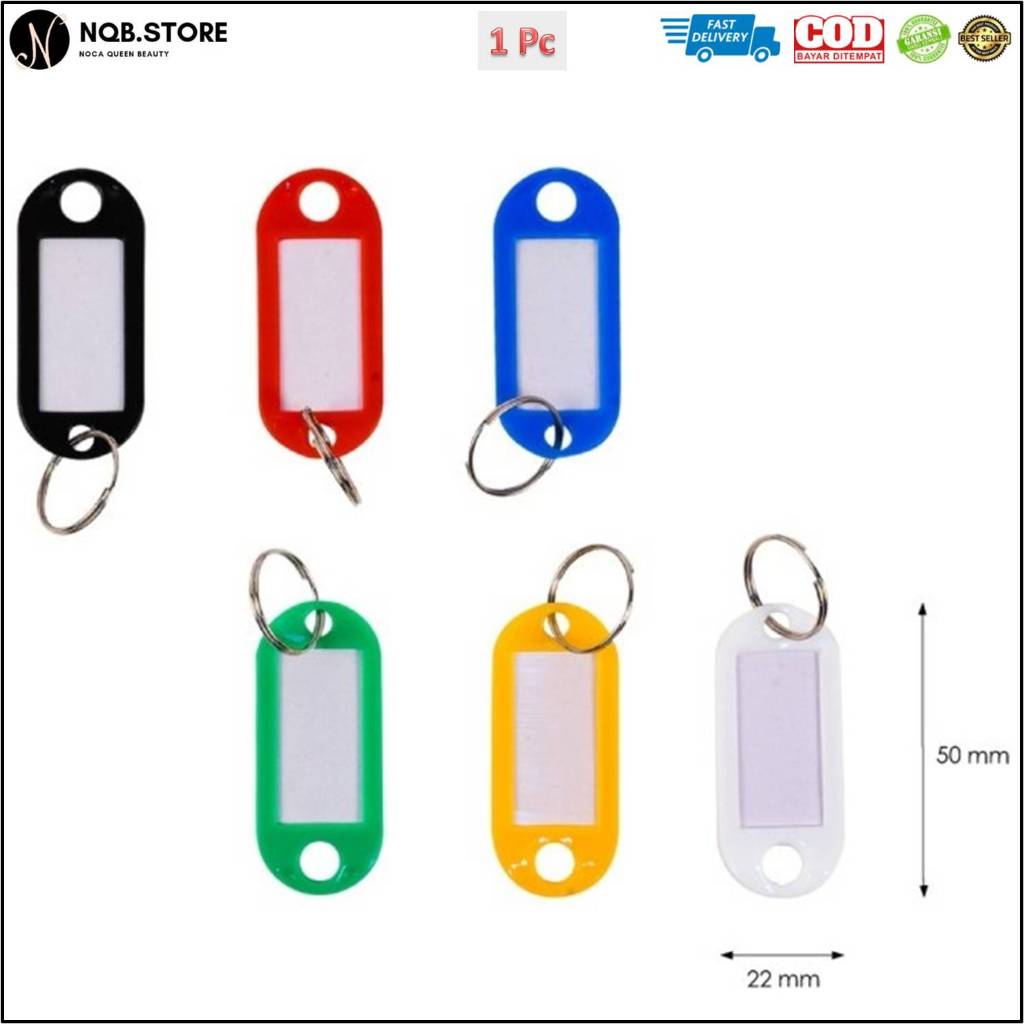 Jual Gantungan Kunci LABEL NAMA Simple - Keychan Ring Name Tag Ganci ...