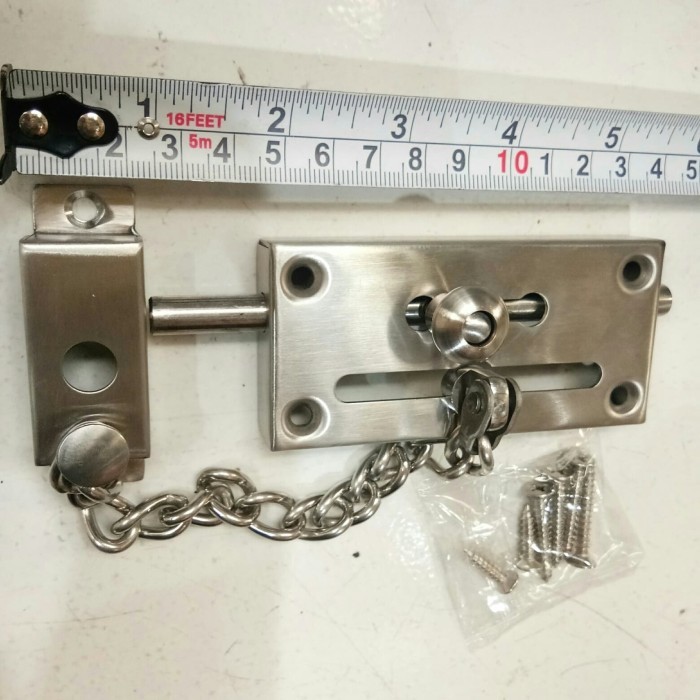 Jual DOOR CHAIN HAMPTON DC 513 GRENDEL SLOT PINTU RANTAI PENAHAN ...