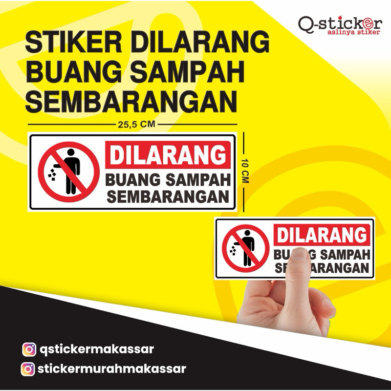 Jual Stiker Dilarang Buang Sampah Sembarangan | Shopee Indonesia