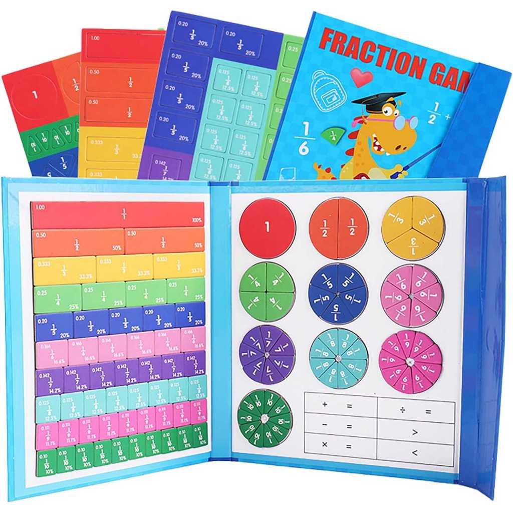 Jual Mainan Edukatif Anak Papan Belajar Pecahan Matematika Magnetic ...