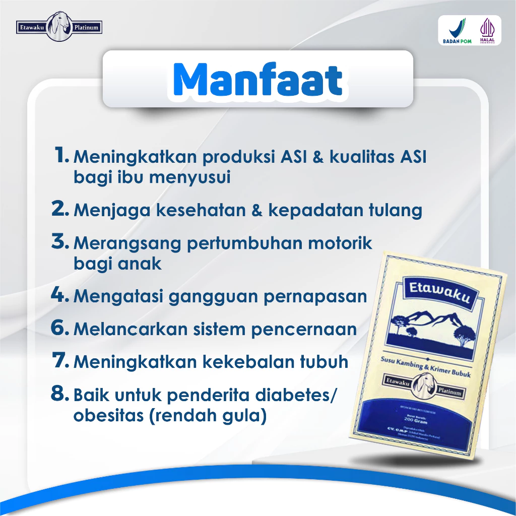 Etawaku Platinum Susu Kambing Segar Etawa Bubuk Krimer Nabati Thumbnail 3