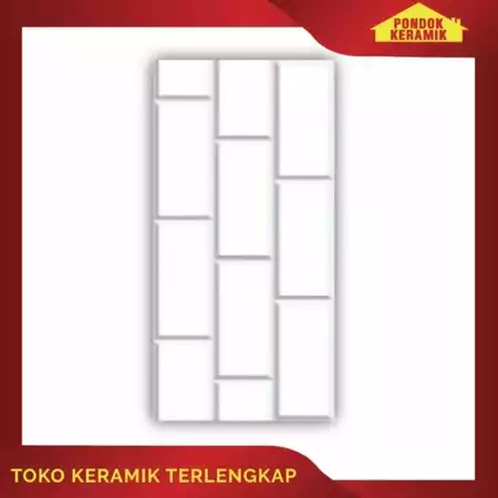 Keramik Dinding SIgnature Motif Bata 30x60 Glamour Bianco