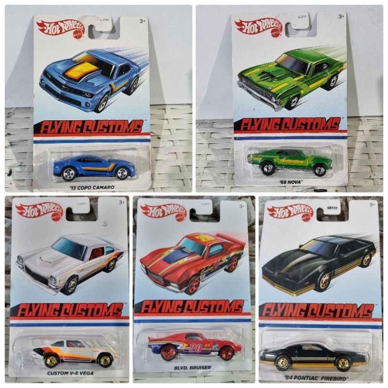 Hot Wheels 2021 Flying Customs Case B, 8 Car Set, 1/64 GJW93-999B