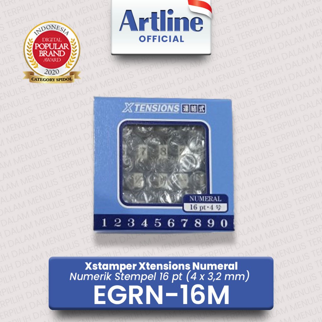 Jual ARTLINE Xstamper Xtensions Numeral / Stamp Numerik Stempel 16 pt ...