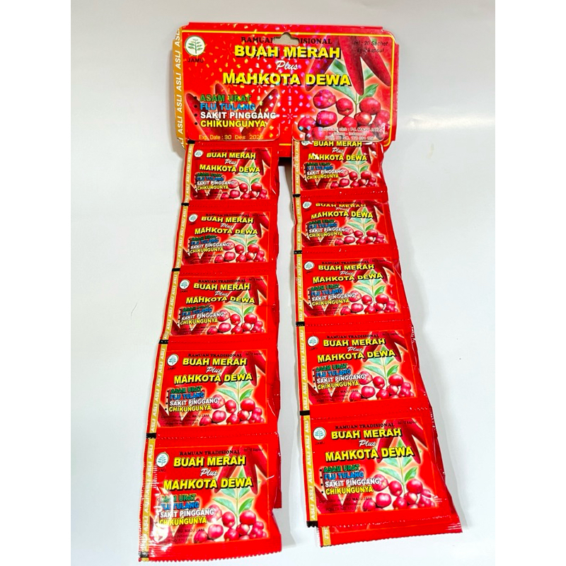 Jual Kapsul Buah Merah Pluss Mahkota Dewa Herbal Original Shopee