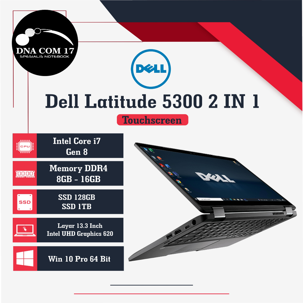 Dell Latitude 5300 2-in-1 Tablet – 13,3 Inch FHD Touchscreen