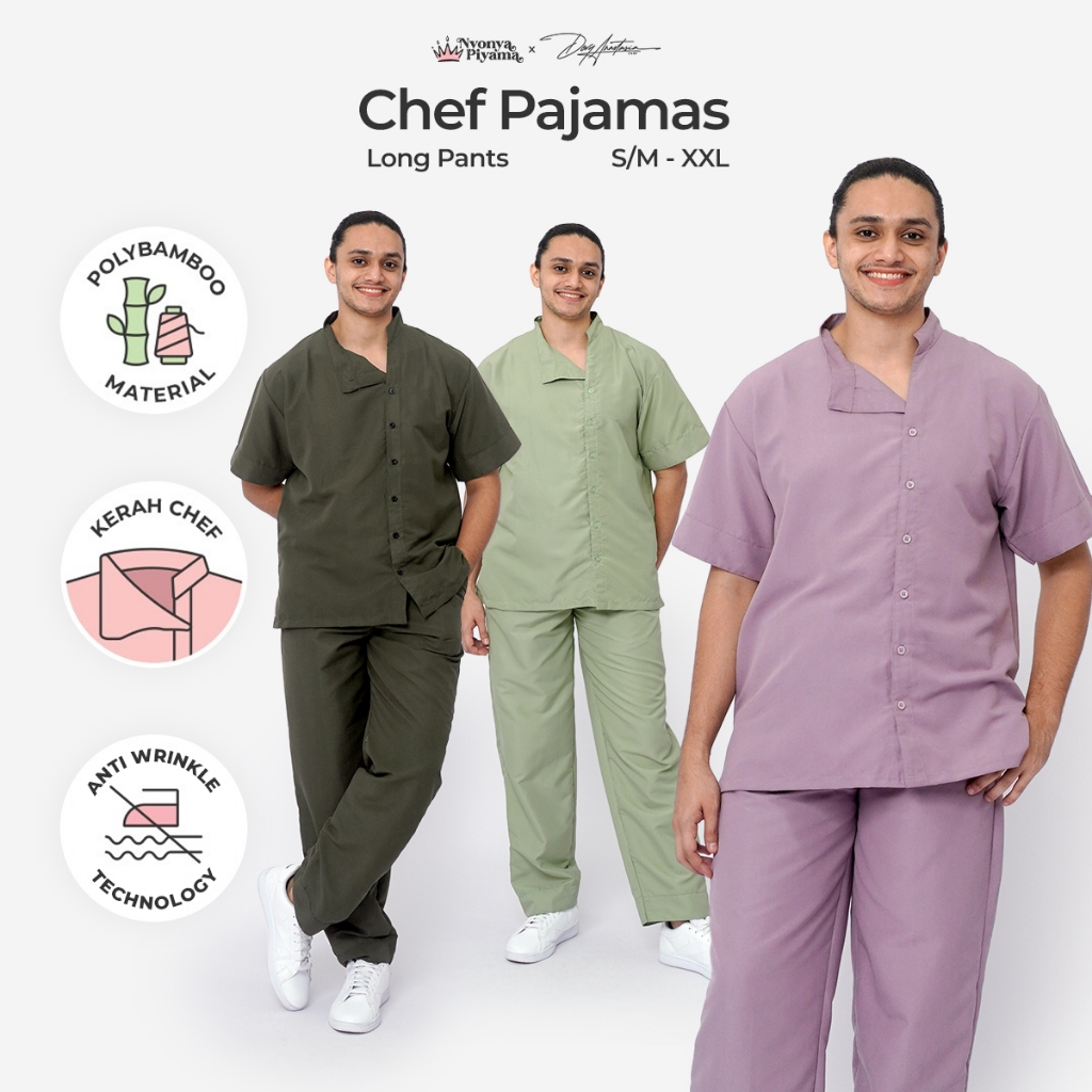 Jual Chef Pajamas Nyonya Piyama X Devy Anastasia Set Celana Panjang ...
