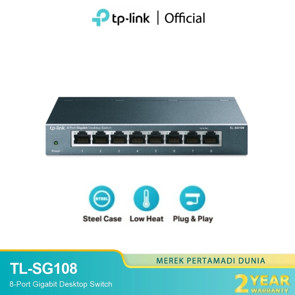 Jual TPLink TLSG18 Switch Hub 8 Port Gigabit Tp Link Sg18 Swithub ...