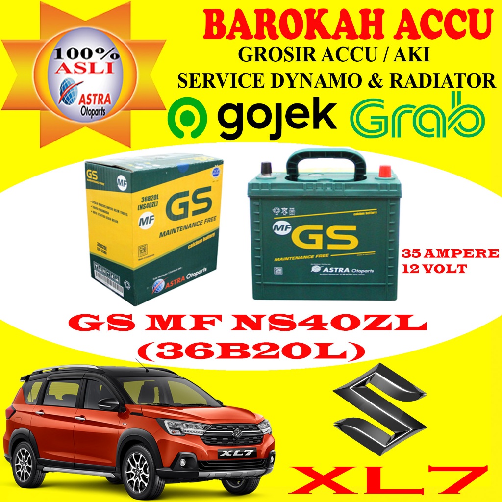 Jual AKI MOBIL SUZUKI XL7 GS MF NS40ZL / 36B20L , 35 AH | Shopee Indonesia
