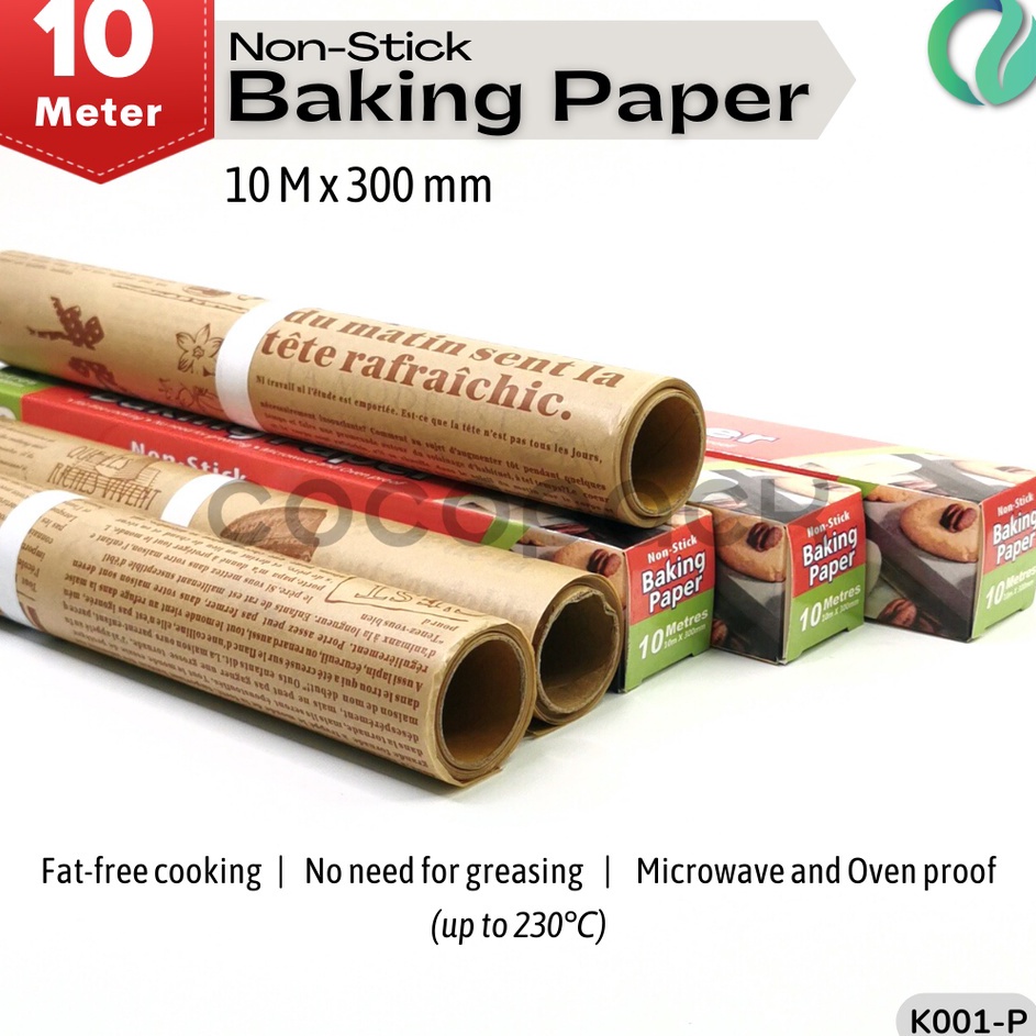 Jual Serba Baru Non Stick Baking Paper Kertas Alas Roti Kue 3cm x 1m ...