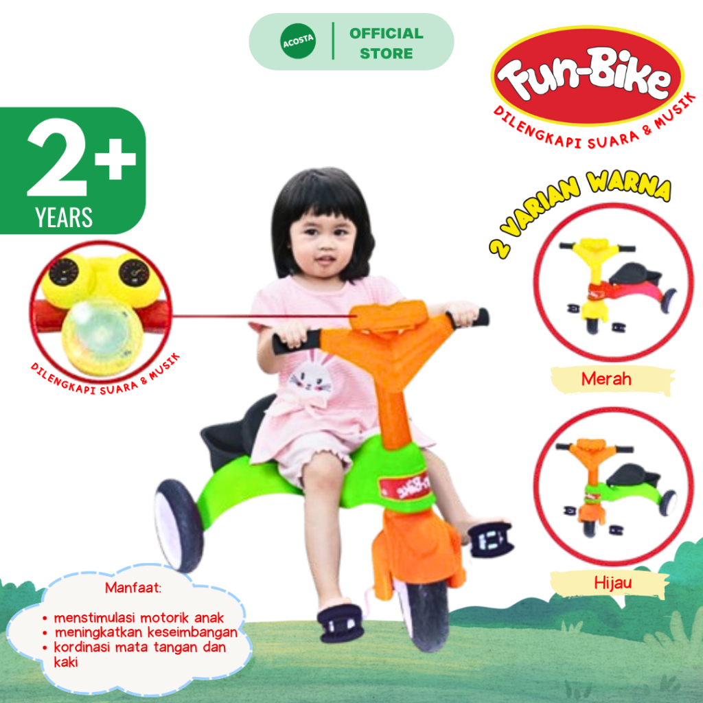 Jual Sepeda Roda 3 Funbike FUNMORI BIKE Musik - Sepeda Anak Hadiah ...