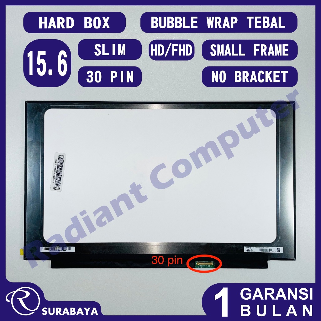 Dalle LCD 15.6" Pour Asus VivoBook F509MA - Résolution 1366x768 HD - Connecteur 30 Pin - Neuf
